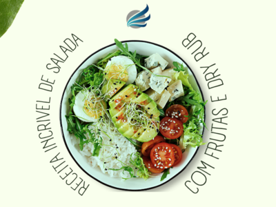 Receita salada de folhas e frutas com Lemon Pepper